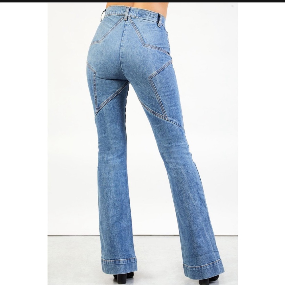 Revice denim star butt Hugh waisted boot cut jeans - Picture 3 of 5